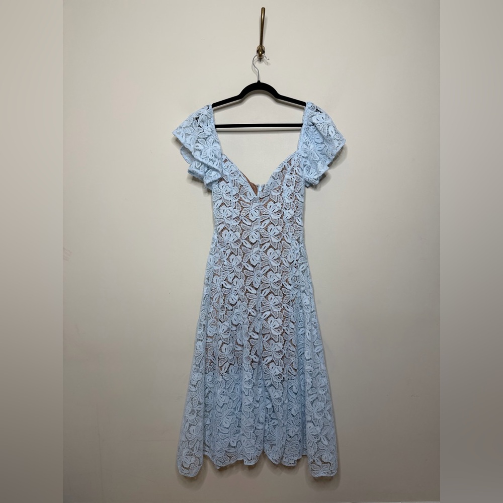 House of CB Austen Bluebell Floral Lace Midi Dress - Picture 4 of 7